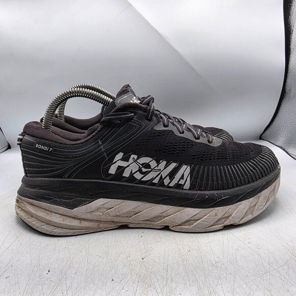 Amazon.com | HOKA Bondi 7 Womens Shoes Size 6, Color: Black  Hoka One One Bondi 7 Womens Size 8 D Wide Black Athletic Shoes Walking Outdoors
